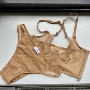 LA PERLA FRAMES LONG LINE BRA + PANTIES (30A & XS)